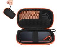 APXEL Custodia Rigida Con Pagine Interne, Custodia per Hard Disk Esterno, Portatile per Ssd Esterno Case Sandisk Extreme/Pro, Cover Protettiva per Il Trasporto E La Conservazione(Arancione-Nero)