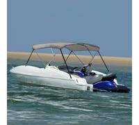 APXESS Bimini Top a 3 archi, tettuccio parasole per barca, in poliestere | Materiale 600D resistente alle intemperie, robusto telaio in alluminio