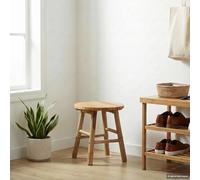 APXESS Sgabello in bambù, sgabello da giardino, Ø 38 x 42 cm, marrone | Realizzato in materiale sostenibile, versatile per soggiorno e terrazza, stabile