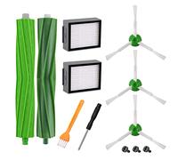 APZOVO Accessori di Ricambio Compatibile per iRobot Roomba E & I Serie Kit di Ricambi per roomba i7 i7+ i3 i3+ i4 i4+ i6 i6+ i8 i8+ E5 E6 E7, 2 Spazzole in Gomma, 2 Filtro, 3 Spazzola Laterale