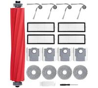 APZOVO Ricambio Accessori per Roborock QV 35A / QV 35S, 1 Spazzola Principale, 4 HEPA Filtro, 4 Spazzola Laterale, 4 Sacchetti di Polvere, 4 Panno