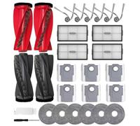 APZOVO Ricambio Accessori per Roborock Saros 10R/Saros 20/Qrevo CurvX/Curv 2 Pro/Curv 2 ProX, 2 Spazzola Principale, 4 HEPA Filtro, 6 Spazzola Laterale, 6 Sacchetti di Polvere, 6 Panno