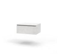 AQA DESIGN accessori casa base con top 1 cassetto, nr1 cassetto con scorrimento e chiusura soft close, maniglia a gola, Made in Italy - Bianco - 60x45x27 cm