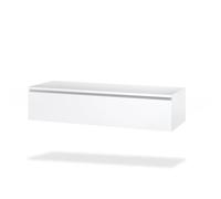 AQA DESIGN accessori casa base con top 1 cassetto, nr1 cassetto con scorrimento e chiusura soft close, maniglia a gola, Made in Italy - Bianco - 120x45x27 cm
