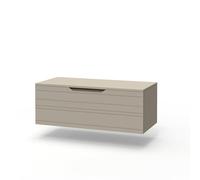 AQA DESIGN accessori casa base con top 1 cestone, frontale in MDF, finitura tortora opaco, top di copertura, nr1 cassetto con scorrimento e chiusura - Tortora - 100x45x37 cm