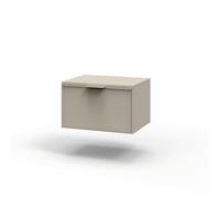 AQA DESIGN accessori casa base con top 1 cestone, frontale in MDF, finitura tortora opaco, top di copertura, nr1 cassetto con scorrimento e chiusura - Tortora - 80x45x37 cm