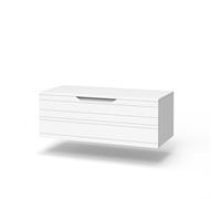 AQA DESIGN accessori casa base con top 1 cestone, top di copertura, nr1 cassetto con scorrimento e chiusura soft close, maniglia a gola, utilizzabile - Bianco - 100x45x37 cm