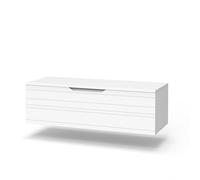 AQA DESIGN accessori casa base con top 1 cestone, top di copertura, nr1 cassetto con scorrimento e chiusura soft close, maniglia a gola, utilizzabile - Bianco - 120x45x37 cm