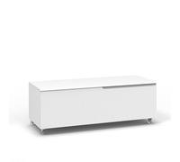 AQA DESIGN accessori casa cassettiera, nr1 cassetto con scorrimento e chiusura soft close, maniglia a gola pantografata, Made in Italy - Bianco - 120x45x42 cm