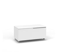 AQA DESIGN accessori casa cassettiera, nr1 cassetto con scorrimento e chiusura soft close, maniglia a gola pantografata, Made in Italy - Bianco - 90x45x42 cm