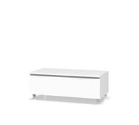 AQA DESIGN accessori casa cassettiera, nr1 cassetto con scorrimento e chiusura soft close, maniglia a gola, nr4 ruote piroettanti, Made in Italy - Bianco - 90x45x32 cm