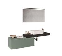 AQA DESIGN accessori casa composizione 4 pezzi bagno, top in mdf scatolato realizzato con tecnologia folding con superficie in pvc antigraffio colore - Multicolore - 190x45x190 cm