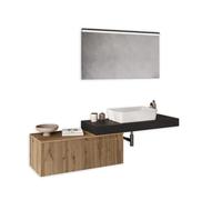 AQA DESIGN accessori casa composizione 4 pezzi bagno, top in mdf scatolato realizzato con tecnologia folding con superficie in pvc antigraffio colore - Multicolore - 190x45x190 cm