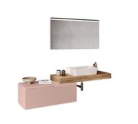 AQA DESIGN accessori casa composizione 4 pezzi bagno, top in mdf scatolato realizzato con tecnologia folding con superficie in pvc antigraffio colore - Multicolore - 190x45x190 cm