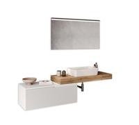 AQA DESIGN accessori casa composizione 4 pezzi bagno, top in mdf scatolato realizzato con tecnologia folding con superficie in pvc antigraffio colore - Multicolore - 190x45x190 cm