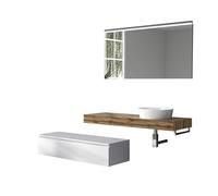AQA DESIGN accessori casa composizione 5 pezzi bagno, top in mdf scatolato realizzato con tecnologia folding con superficie in pvc antigraffio colore - Multicolore - 220x45x190 cm