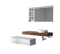 AQA DESIGN accessori casa composizione 5 pezzi bagno, top in mdf scatolato realizzato con tecnologia folding con superficie in pvc antigraffio colore - Multicolore - 220x45x190 cm
