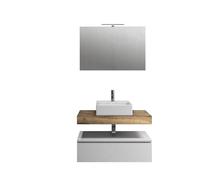 AQA DESIGN accessori casa composizione 5 pezzi bagno, top in mdf scatolato realizzato con tecnologia folding con superficie in pvc antigraffio colore - Multicolore - 90x45x190 cm