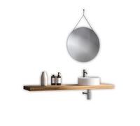 AQA DESIGN accessori casa composizione bagno, top in mdf scatolato realizzato con tecnologia folding con superficie in pvc antigraffio colore quercia - Multicolore - 140x45,1x190 cm