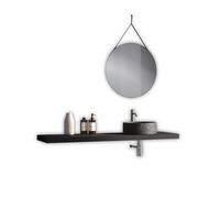 AQA DESIGN accessori casa composizione bagno, top in mdf scatolato realizzato con tecnologia folding con superficie in pvc antigraffio colore - Multicolore - 140x45,1x190 cm