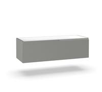 Aqa Design base portalavabo 1 cestone, sotto lavabo da bagno frontale in MDF cannettato, mobile sottolavabo, nr1 cassetto con scorrimento e chiusura soft - Grigio - 120x45x35 cm