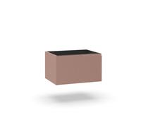 AQA DESIGN base portalavabo 1 cestone, sotto lavabo da bagno frontale in MDF cannettato, mobile sottolavabo, nr1 cassetto con scorrimento e chiusura soft - Rosa cipria - 60x45x35 cm