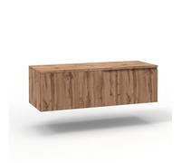 AQA DESIGN base portalavabo con top 1 cestone, sotto lavabo da bagno frontale in MDF cannettato, mobile sottolavabo top di copertura, nr1 cassetto con - Rovere miele - 120x45x37 cm