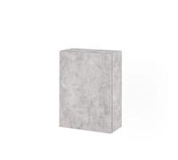AQA DESIGN Collezione Aurora Mobile Pensile Bagno Anta Push-Pull, Chiusura soft, Ripiano Regolabile, Design Moderno, 47,5x35x18cm, finitura color Cemento