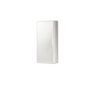 AQA DESIGN pensile bagno, mobile bagno sospeso completamente realizzato in MDF e PET, pensile bagno sospeso reversibile dxsx, manigia in alluminio - Bianco - 35x18x78,2 cm