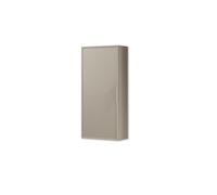 AQA DESIGN pensile bagno, mobile bagno sospeso completamente realizzato in MDF e PET, pensile bagno sospeso reversibile dxsx, manigia in alluminio - Tortora - 35x18x78,2 cm