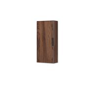AQA DESIGN pensile bagno, mobile bagno sospeso completamente realizzato in MDF e PET, pensile bagno sospeso reversibile dxsx, manigia in alluminio - Rovere - 35x18x78,2 cm