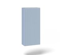 AQA DESIGN pensile bagno, mobile bagno sospeso completamente realizzato in melaminico antigraffio, pensile bagno sospeso reversibile dxsx, apertura push - Azzurro - 35x18x78,2 cm