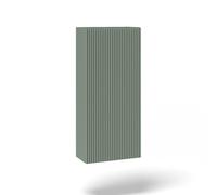 AQA DESIGN Pensile Sospeso VENERE: Anta Reversibile in MDF Cannettato, Apertura Push, Chiusura soft, 2 Ripiani in Vetro Regolabili e 1 Ripiano in Melaminico, Made in Italy color Verde salvia