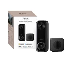 Aqara 2K Video Campanello G400 con Suoneria, Cablato/PoE, HomeKit Secure Video, Audio Bidirezionale, Wi-Fi 6 2,4/5GHz, Supporto Alexa/Google/SmartThings, Rilevamento Locale & Registrazione 24/7, IP65