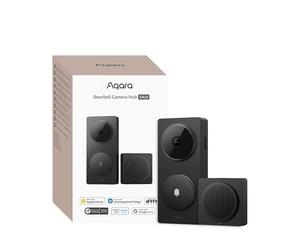 Aqara 2K Video Campanello G410 con Suoneria, HomeKit Secure Video, Hub Matter Integrato, Wireless/Cablato, Compatibile con Apple Home, Alexa, Google, Home Assistant, Wi-Fi 2.4 G/5GHz, Nero