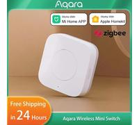 Aqara Mini interruttore wireless Connessione sensore Zigbee Telecomando intelligente Pulsante di controllo con un tasto Lavoro di sicurezza per Mi Home APP Homekit