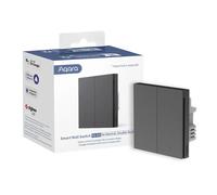 Aqara Smart Wall Switch H1 Grigio Interruttore a parete Doppio, senza filo neutro, Zigbee 3.0, UE, WS-EUK02-G