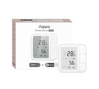 Aqara Termostato Ambiente W100 Thread/Zigbee, Monitoraggio della Temperatura e dell'Umidità, Wireless, Controllo Remoto HVAC, 3 Pulsanti Personalizzabili, Funziona con HomeKit, Alexa, Google