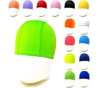 AQASKIN Cuffie Nuoto Professionali in Poliestere "Bambini" 0-8 Anni - Confezioni da 50pz - SCONTI QUANTITÁ - Cuffia Piscina Poliestere Unisex per Bambini. (FLUO Verde, Pack da 100)