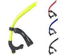 AQASKIN Tubo Nuoto Snorkel per Apnea, Snorkeling, Pesca Subacquea, Mare, Piscina ed Immersioni - Comodo ed Ergonomico - Unisex Adulto (Giallo, Quantità 1 Pezzo)