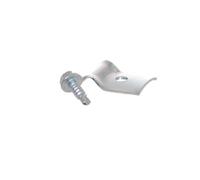 Aqbau® 15 x set di fissaggio per recinzione a doppia asta, con viti autofilettanti, morsetto di fissaggio per recinzione, supporto per filo di tensione o recinzioni (argento (zincato)