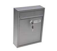 Aqbau Letterbox Casella Lettera di Parete 320x240x80mm Cassetta Della Posta Nero