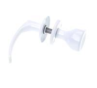 Aqbau® Maniglie per porta con pomello girevole | Pomello | Pomello | Pomello | Set completo con bulloni e viti (bianco)