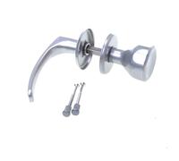 Aqbau Manopola per porta con pomello girevole Set completo con bulloni e viti (argento)