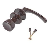 Aqbau manopola porta girevole, pomello, set marrone bulloni e viti