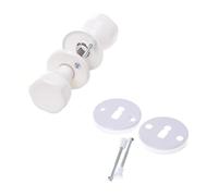 Aqbau® Pomello girevole con manopola rosa BB per porta della camera da letto, set completo di pomelli per porta con bulloni e viti, maniglia per porta (bianco)