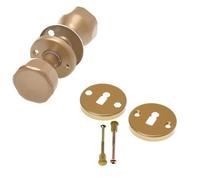 Aqbau® Pomello per porta girevole con rosetta BB, maniglia a pomello, pomello girevole per porta interna, pomello per porta, set completo di pomelli per porta inclusi bulloni e viti, maniglia per