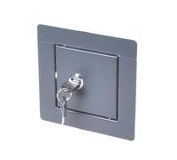 Aqbau® Porta di ispezione in grafite per ispezione, in metallo, con chiave (dimensioni di montaggio (LxAxP): 60 x 60 cm)