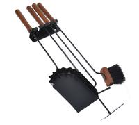Aqbau Posate da Camino a Parete Accessori per Camini Camino Kaminwerkzeug 4 Pz.