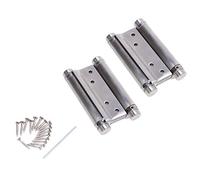 Aqbau Set di 2 cerniere per porta a battente da 100 mm, per porta basculante, argento, porta basculante, cerniera per porta a battente
